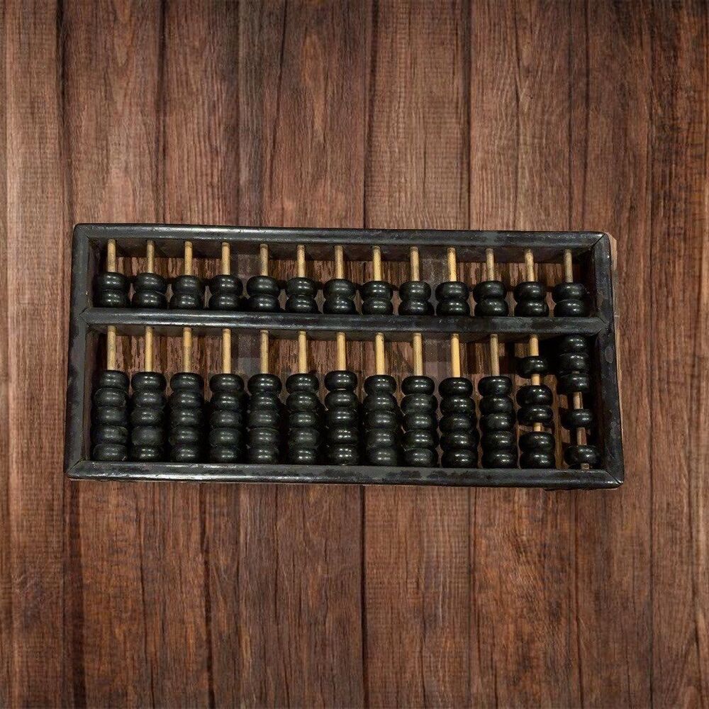 Wooden Chinese-Style Abacus, 9.25” wide